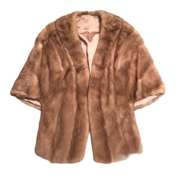 Vintage golden mink fur stole